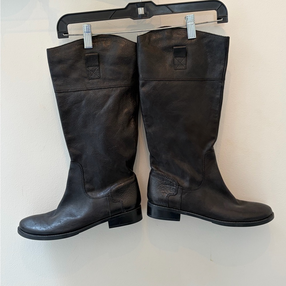 Nine West Black leather Over the Knee Boots tall woman's 9.5